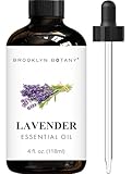 Brooklyn Botany Lavender Essential Oil - Huge 4 Fl Oz - 100% Pure and Natural - Premium Grade with Dropper - for Aromatherapy and Diffuser