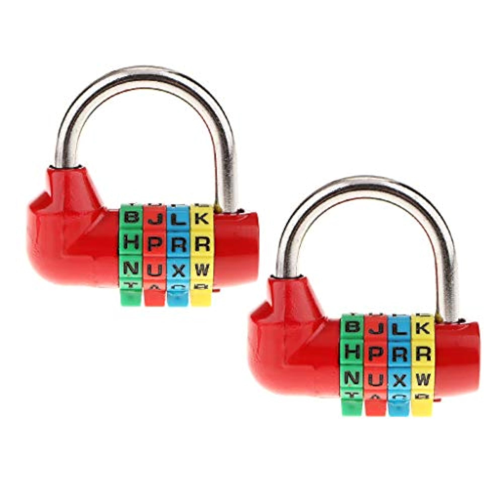 2 Pack 4 Digit Dial Letter Combination Lock Travel Luggage Suitcase Lock