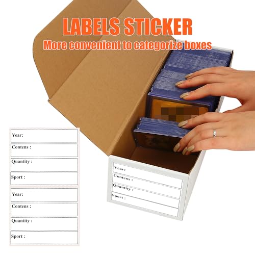EBOAUSI 4-Pack • 3200-Count Trading/Gaming Card Box – Fits Top loaders & Sports Cards – Heavy-Duty Cardboard Organizer by EBOAUSI - Used condition - Image 5