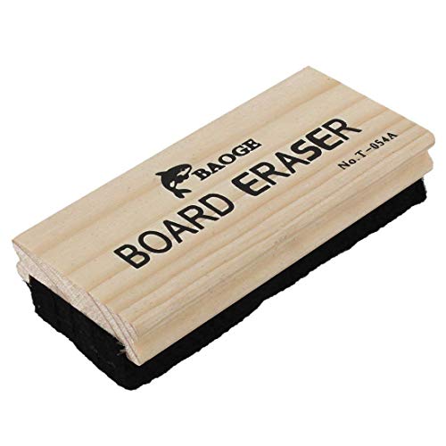 Sungpunet Wooden Office School Shell Blackboard Cleaner Board Eraser 5 inch Long Black