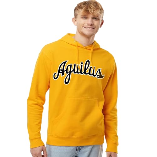 Aguilas - Yellow Gold Hooded with Black-White logo