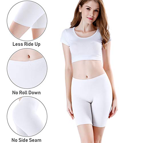 Image of wirarpa Women's Cotton Boy Shorts Underwear Anti Chafing Soft Biker Short Plus Boy Shorts Panties 4 Pack, Multicolor05-4 Pack