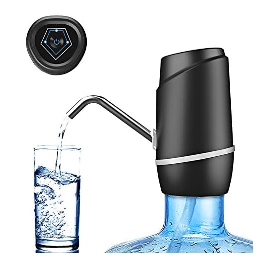 5 Gallon Water Dispenser,Electric Drinking Water Pump Portable Water Dispenser Universal USB Charging Water Bottle Pump For 2-5 Gallon With 2 Silicone
