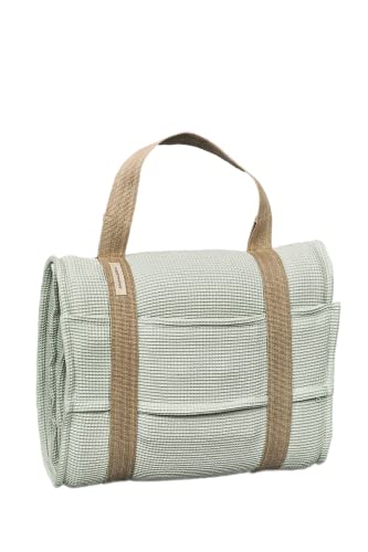 BADESOFA SAUNASOFA I Saunamatte (180 x 55cm) und Saunakissen (40 x 55cm) l hoher Komfort für die Sauna l TO GO I Grün Cover