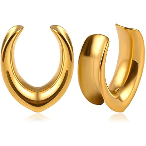 Vankula DIY Ear Tunnels Hanger Pendant Stainless Steel Plugs Gauges Stretcher 2g 0g Body Piercing Jewelry Cover