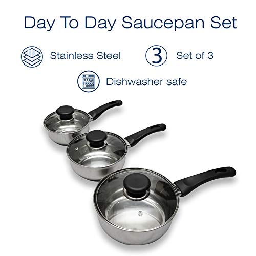 Sabichi 3-Piece Stainless Steel Day To Day Saucepan Set CE46 3 Gallery Image