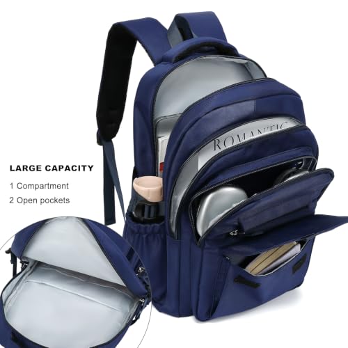 Image of Kids High Middle School Backpack for Boys Travel Aesthetic Bookbag,Navy Blue