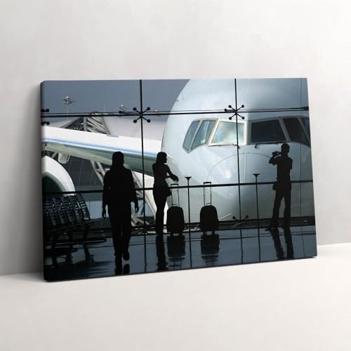 Tableau de salon passagers attendant l'avion pour déco bureau élégante