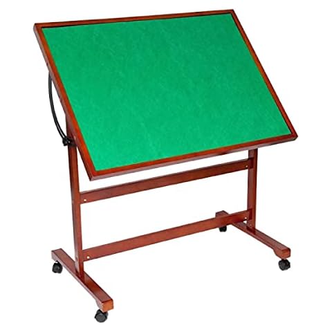 Bits and Pieces - Adjustable Puzzle Tableau - Folding Jigsaw Puzzle Accessory Table - Portable Table With Wheels for Easy Transport - Tilts Cover
