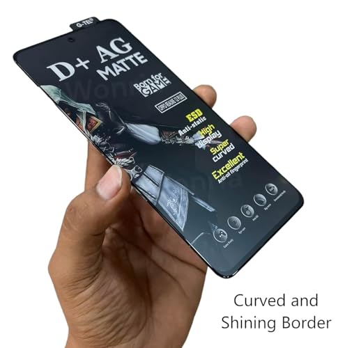 Image of WonRia Pack 1- Matte Screen Guard Protector for Oppo F29 5G Matte Tempered Glass Edge to Edge [Anti-FingerPrint | Anti-Glare | Shinning Border] - (Made of Glass)