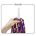 Hooshing 24PCS Purple and Gold Metallic Pom Poms Cheerleading Cheer Pom Poms with Plastic Handles for Team Sports Party Dance