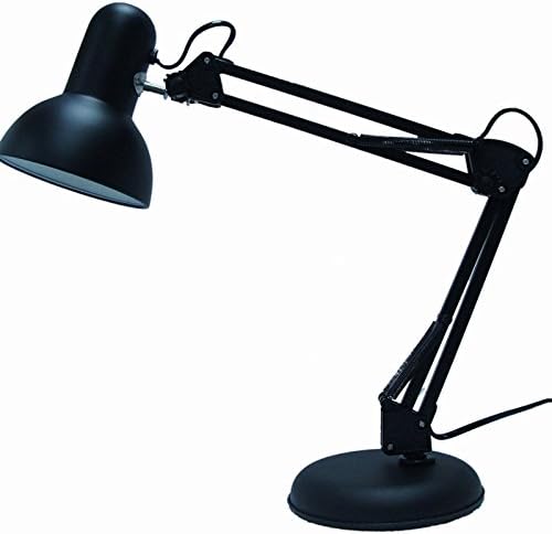 Modern Creative Energy-Saving Bedroom Study Room Desk lamp Adjustable Arms Chargeable Table Lighting Fixtures (Black)
