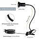 Crzpchas E27 Klemmlampe Metall Lampenschirm Tischlampe E27 Lampenfassung Klemmleuchte Flexibel Buchlampe Klemmlampe Bett mit 40cm Langem Schwanenhals und 220cm Kabel für Arbeitsraum, Schlafzimmer