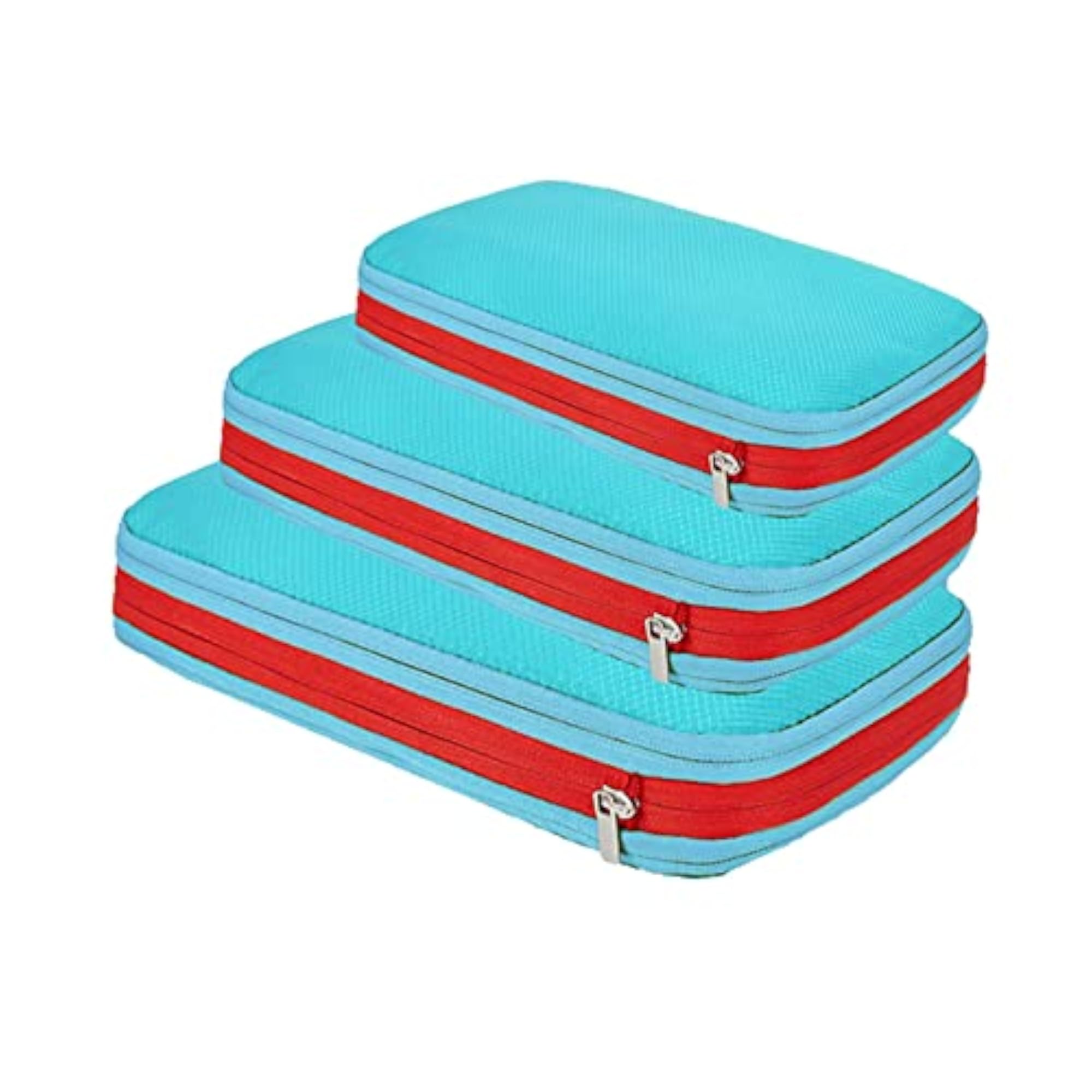 3Pcs Compression Packing Cubes Set, Light Blue