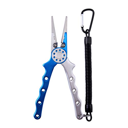 Alicates de pesca de aluminio azul para jornadas de currican y lanzado 5