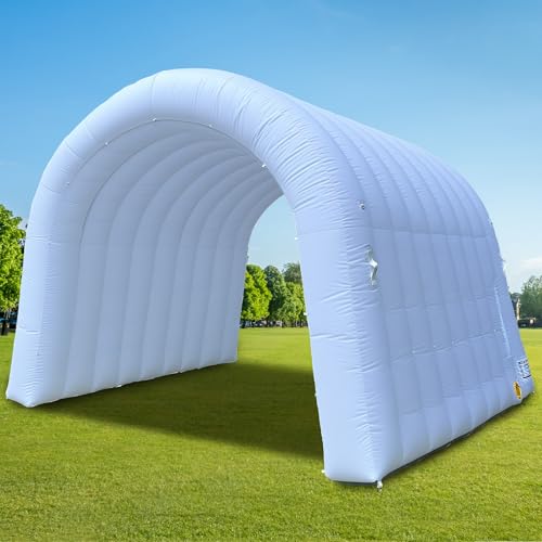 Image of OZIS 10FT Inflatable Tunnel Entrance Sport Tunnel with 250W Blower Inflatable Entryway for Business Advertising Event Exhibition Promotion(White,10x10x9ft)