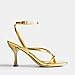 DREAM PAIRS Women's Low Kitten Heels Strappy Design with Lace Up Open Square Toe Thong Ankle Strap Shoes Fashionable Sexy Sylvestra Heeled Sandals for Dressy Occasions,Size 7.5,Gold,DWUMHS2560