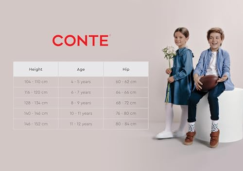 Conte elegant Mädchen Strumpfhose BALLET 70 DEN 2er-Pack Blickdichte Kinder Strumpfhosen aus 3D Mikrofaser für Tanz Ballett & Gymnastik Mit Elastischem Bund und Flachen Nähten Perfekt für Schule