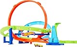 Hot Wheels Toy Car Track Set, Action Loop Cyclone Challenge Track Set, 2 Ways to Play & Easy Storage, with 1:64 Scale Toy Car