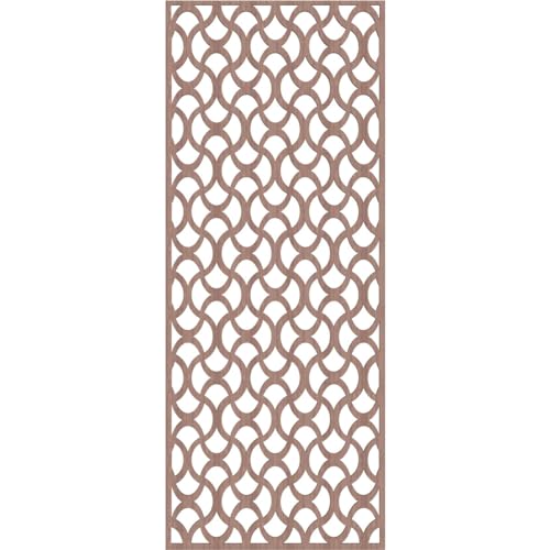 Image of Resort Decorative Pierced Fretwork Wood Wall Panels, 21 3 /8 inchW x 54 3 /8 inchH x 3 /8 inchT, Walnut