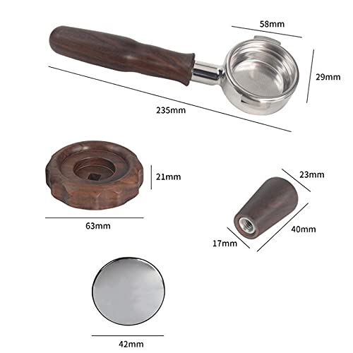 Sundey Accesorios de Bricolaje de MáQuina de Café Portafiltro Sin Fondo 58MM Cesta de Soporte de Filtro para Expobar E61… - Imagen 7