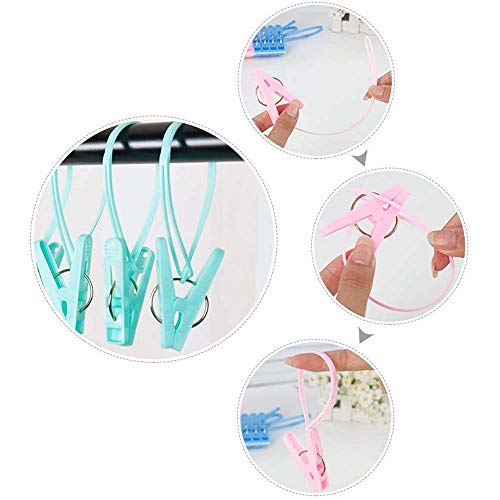 20 Pcs Travel Hangers With Clips- Portable Folding Clothes Hangers Travel Accessories Foldable Clothes Drying Rack For Travel #TOP3