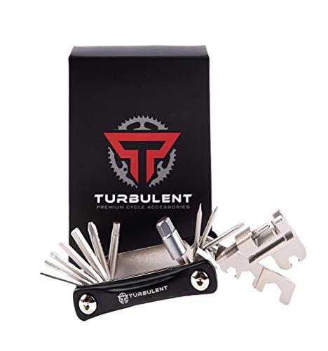 Turbulent Universal Bike Multitool - The Ultimate 23 in 1 Portable Sized Tool