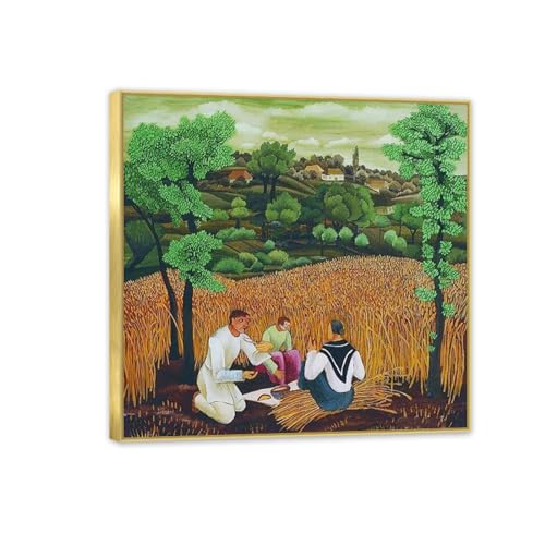 Impression sur toile haut de gamme Ivan Generalic Moissonneuse encadrée