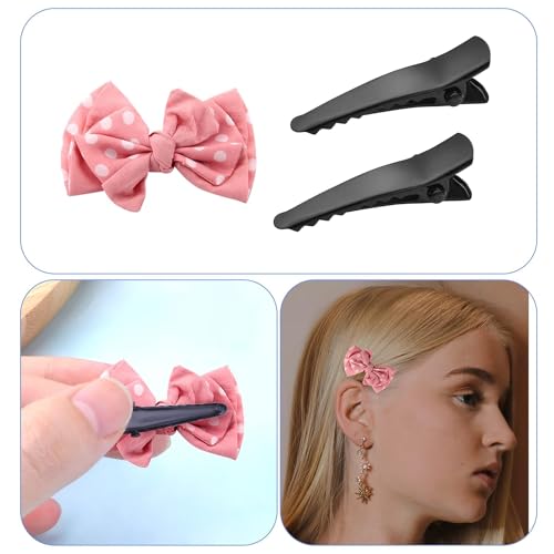 Image of NEOBABY Plain Alligator Metal Hair Clips | Crocodile Clips Styling Sectioning Hair Duck Teeth Hair pins | Curl Clips Barrettes | Craft DIY Accessories for Girls and Women's