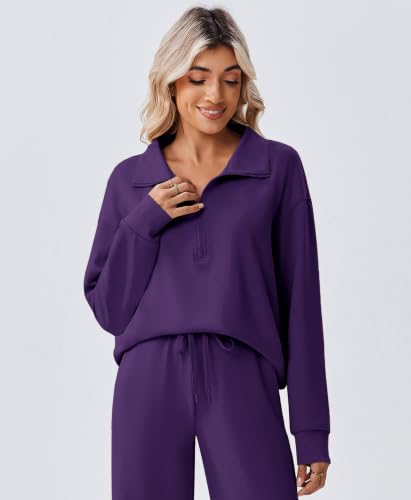 Image of PINSPARK 2 Piece Sets for Women 1 /2 Zip Sweatsuit 2026 Matching Outfit Fall