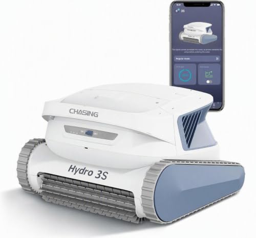 Image of Chasing Hydro 3S Cordless All-in-one Cleaning Robot Vacuums and Scrubs, Double Superior Cleanliness, 5 Hours Runtime + Smart Navigation S-Path, Ideal for Above & In-Ground Pools up to 1614 sq.ft