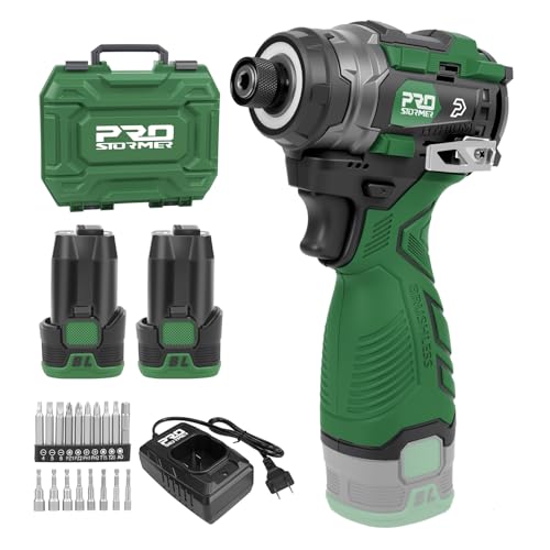 Prostormer 17V Cordless Impact Driver Set, 140Nm Brushless S...