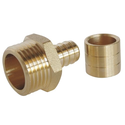 SOMATHERM FOR YOU - Raccord droit à glissement pour tube PER Ø12 - Mâle 15/21 (1/2'') Permet de raccorder un tube PER de diamètre Ø12