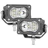 Roador 3 Inch LED Pod Lights 40W 4,000LM Spot Flood Combo Beam LED Off Road Driving Lights Waterproof 12V/24V Ditch Fog Head Light for Trucks Pickup UTV ATV Boat Dirt Bike