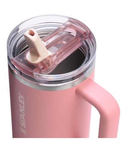 Image of STANLEY Quencher ProTour Flip Straw Tumbler with Leakproof Lid 40 oz | Built-In Straw and Handle | Cup Holder Compatible for Travel | Insulated Stainless Steel Cup | BPA-Free | Pink Mesa