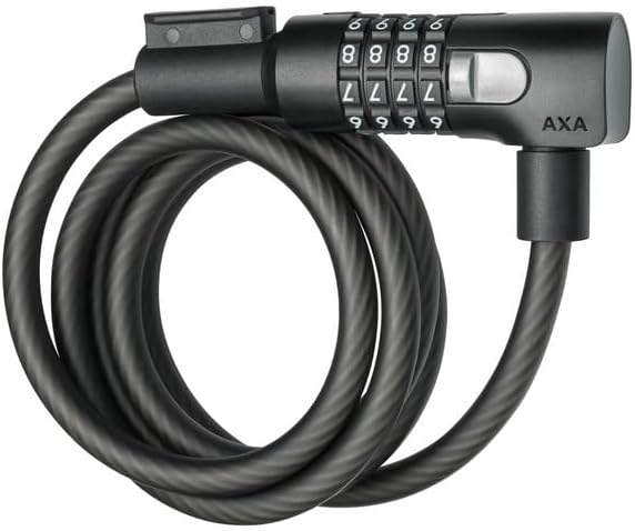 AXA Unisex – Adult's Code Kabelschloss Resolute C10-150 Cable Lock, Black, 150 cm Lang