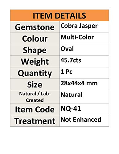 Jaspe cobra ovale cabochon pour remplacer une pierre de pendentif perdue - 3
