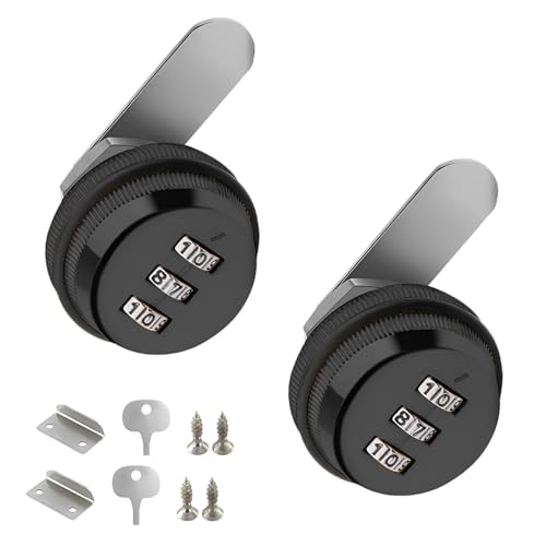 2 Pièces Tiroir de sécurité Boîte aux Lettres, Cam Cabinet Code Lock, Serrure à Came Sans Clé, Serrure de Combinaison, pour la Boîte aux Lettres du...