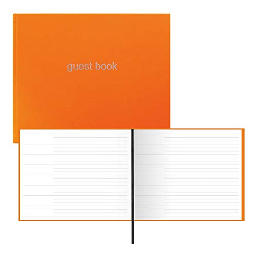 Livre d'or Letts of London Dazzle Quarto orange ligné de luxe aux tranches dorées
