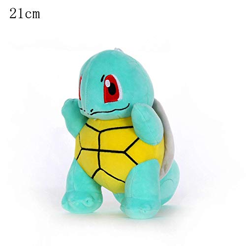 PAPCOOL Squirtle Plush Pendant 8.5inch Blue Yellow PP Cotton Soft Chubby Stuffed Animals Anime Doll Kawaii Animal Gifts Evolution Standing Japan Anime