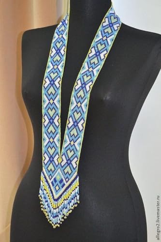 Collier ukrainien gerdan fait main en perles de rocaille de haute qualité - 2