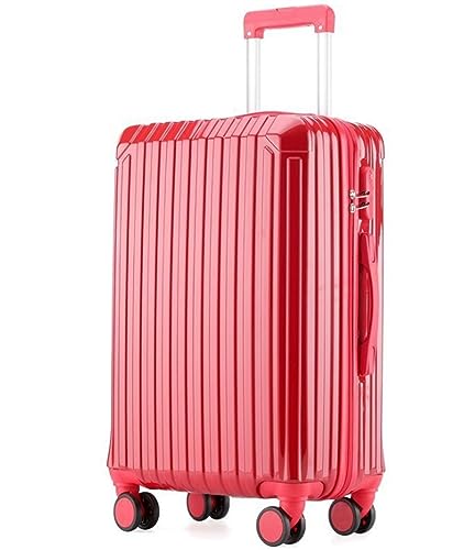 Carry On Luggages Suitcase Suitcase with Spinner Wheels Hardshell Lightweight Rolling Suitcases for Business Travel Luggage Suitcases (Red-24in