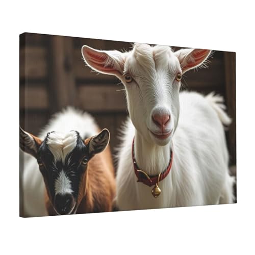 Toile chèvre mignonne apportant douceur et sourire dans votre chambre