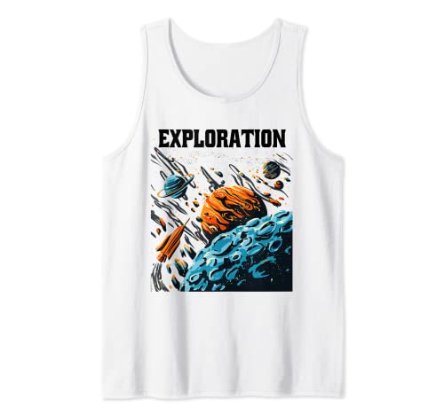 Space Moon Exploration Design Tank Top