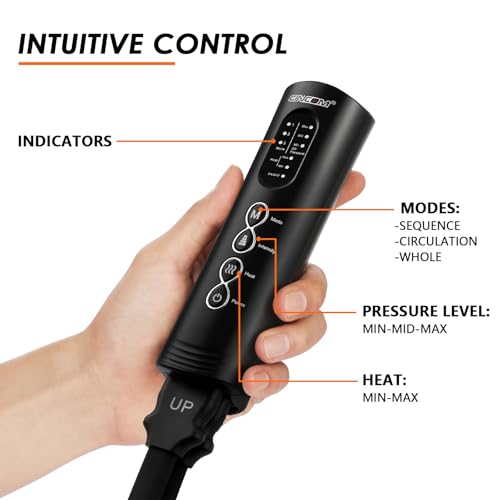 Image of CINCOM Leg Massager, Leg Compression Massage with Heat for Circulation and Pain Relief Air Compression Foot Calf Thigh Massager with Handheld Controller