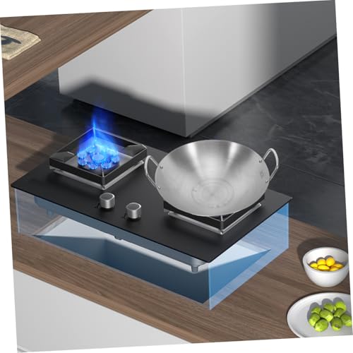 Wok de acero inoxidable con fondo redondo y doble asa miniatura 6
