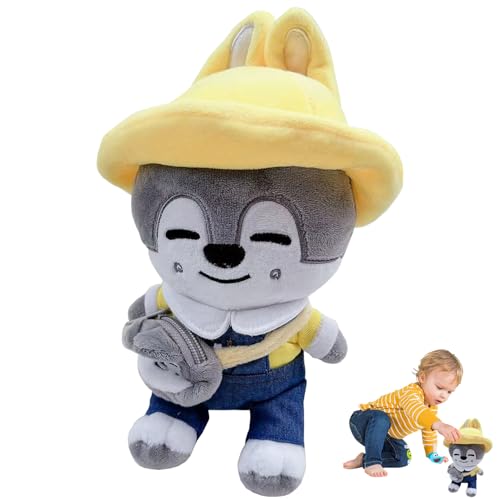Aomantic Sarl STR-ay Kuscheltier, 25 cm Skzoo Cartoon Plüsch, Skzoo Plüschtier, STR-ay Plüschfigur, Kpop Stra-y Puppe aus weichem Plüsch, SkZ00 Plüschpuppen, Stra-y Skz-oo Plüschpuppe