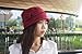 Polar Fleece Fashion Women-Cloche-Hat, 1920s Vintage Womens-Felt-Hat, Floral Winter Fall Spring Church-Hats for Women Elegant Burgundy