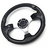  Drifting Steering Wheel,Sportlenkrad Universal Mini Drifting Lenkrad 320mm (13 Zoll) Rennwagen PVC. Modifikation Aluminiumrahmen leichtes Gewicht (Color : Black)
