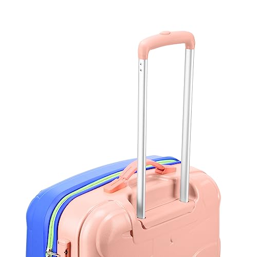 Skybags-Crest-Medium-Size-Hard-Luggage-69-cm-Polycarbonate-Luggage-Trolley-with-8-Wheels-and-TSA-Approved-Lock-Dazzling-Blue-Amber-Unisex